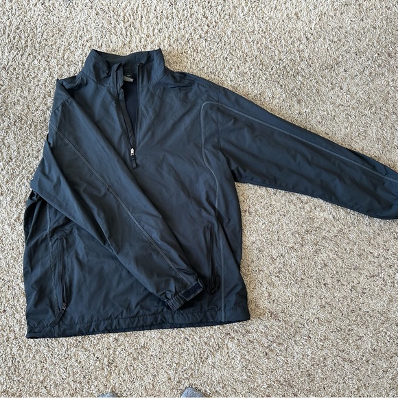 Nike Golf DriFit Quarter-zip Pullover. Black, water resistant material. - Picture 2 of 7
